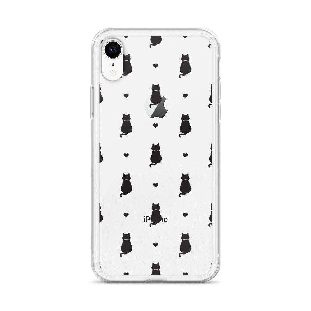 Tiny Black Cats Pattern iPhone Case
