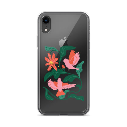 Botanical Nature Illustration Clear iPhone Case