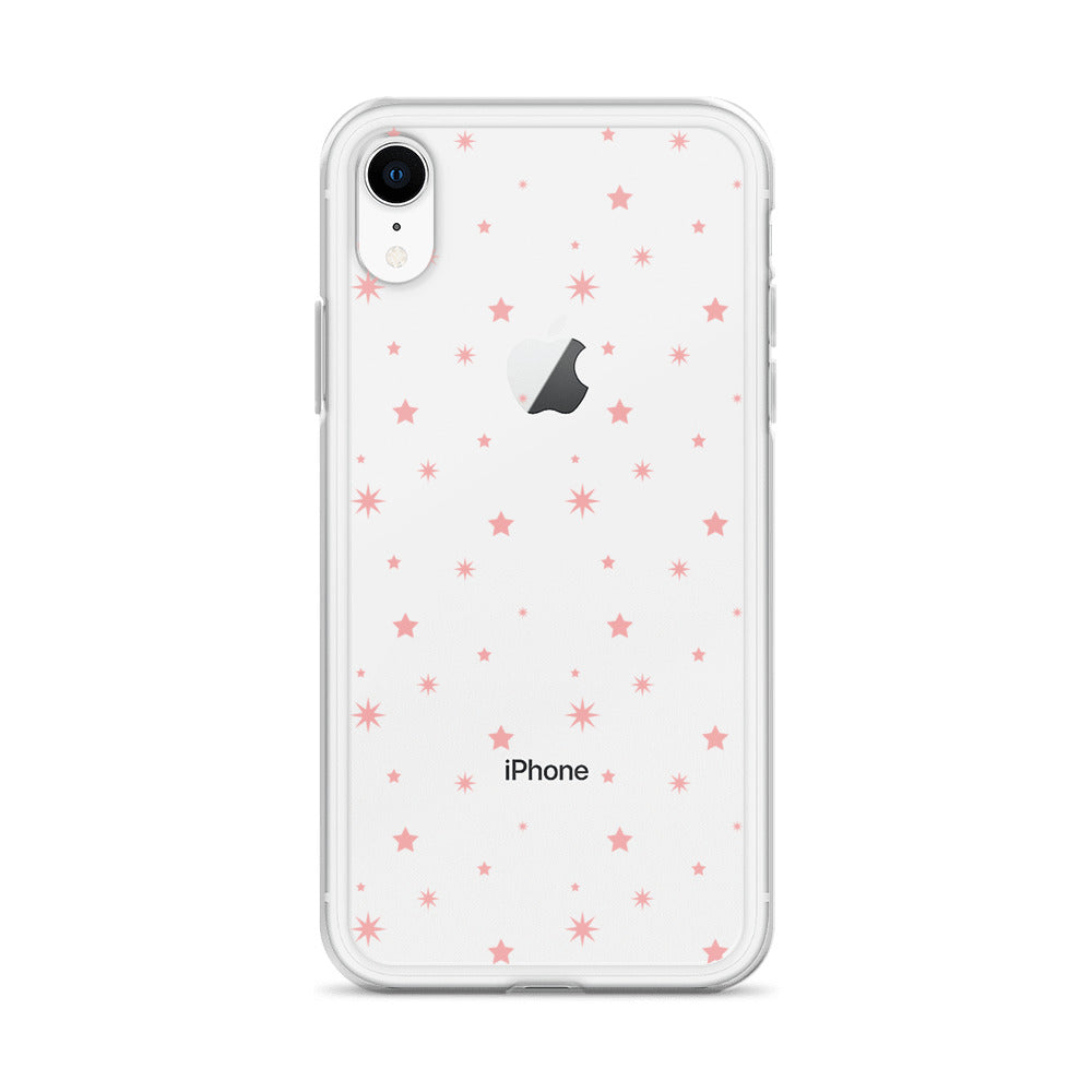 Tiny Pastel Pink Stars Pattern iPhone Case