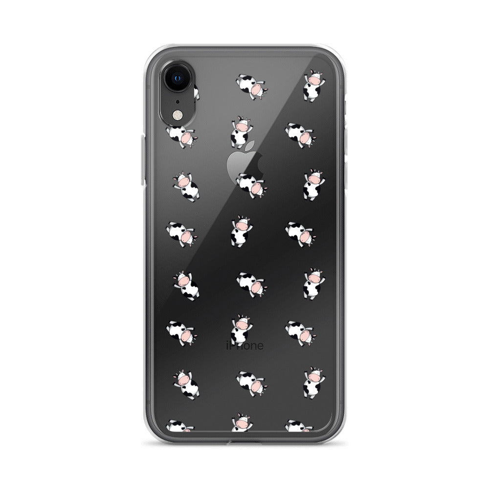 Cute Tiny Cows Pattern iPhone Case