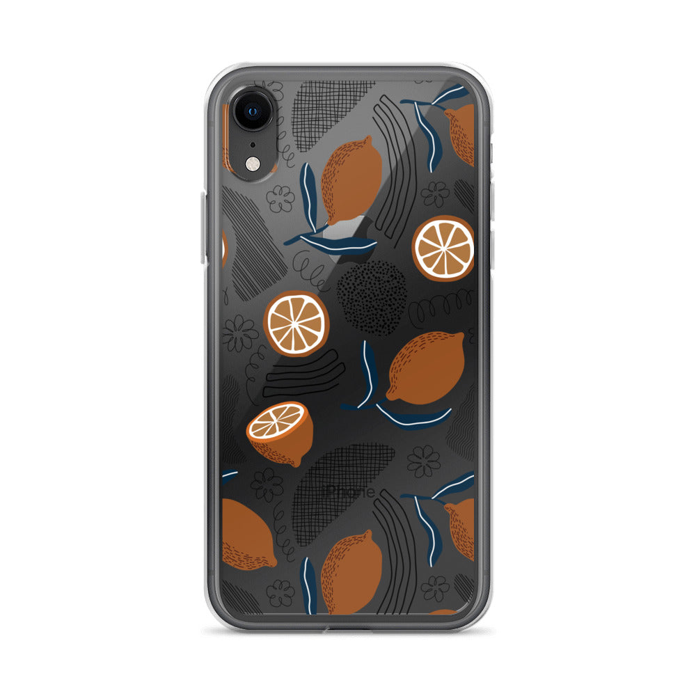 Boho Rustic Lemon Pattern iPhone Case