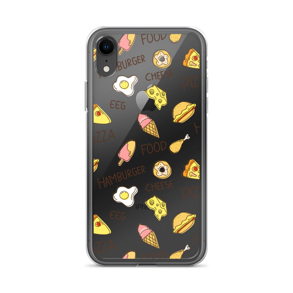 Foodie Love, Fast Food Pattern iPhone Case