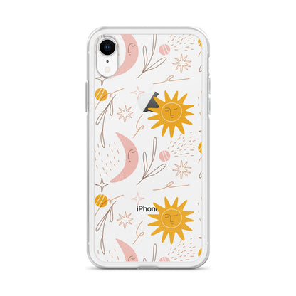 Pastel Boho Cute Moon iPhone Case