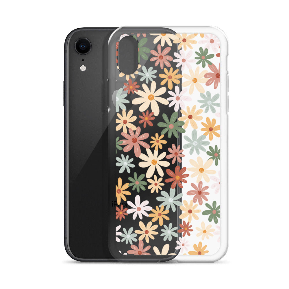 Vintage Floral Clear iPhone Case