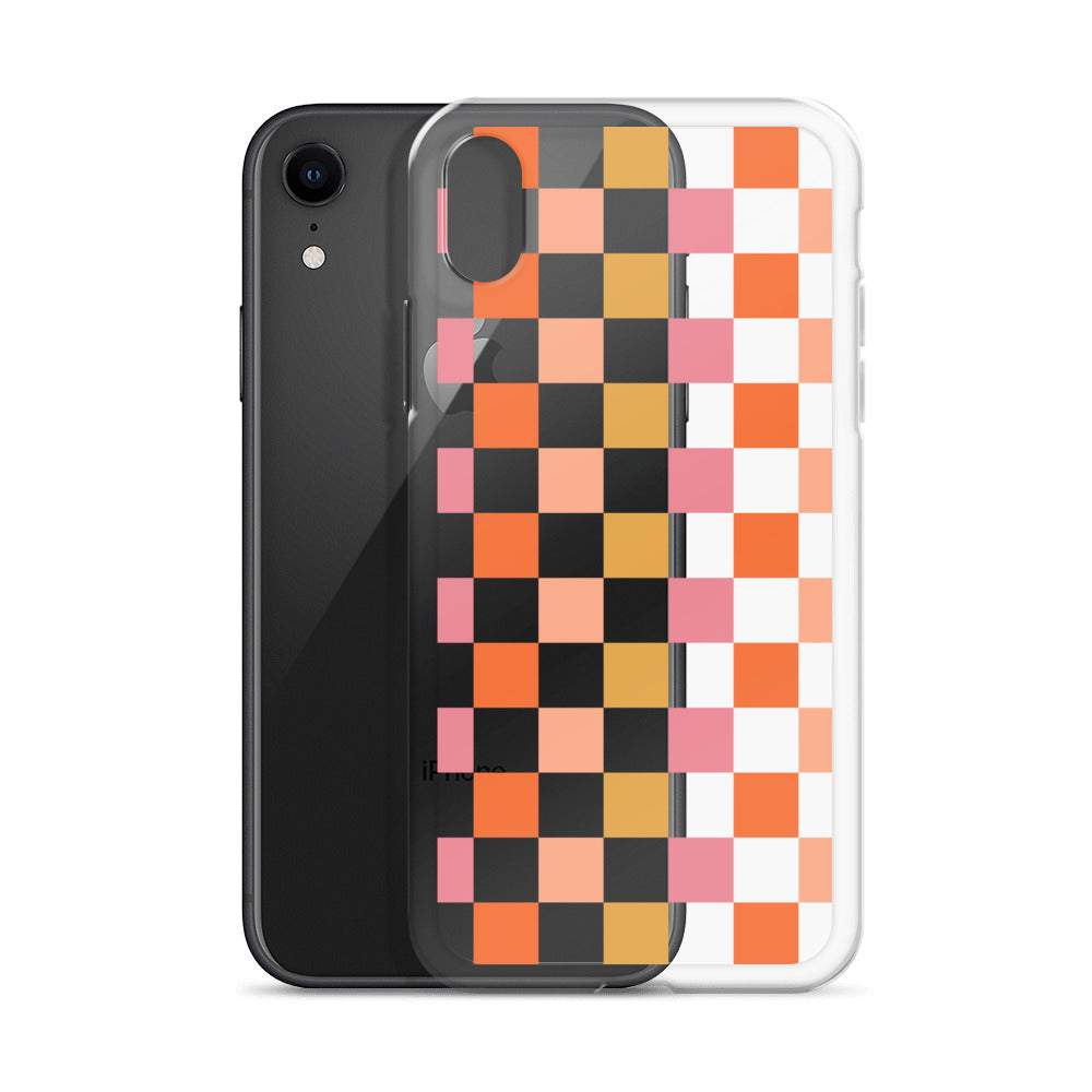 Retro Checkered iPhone Clear Case - HypeSheriff