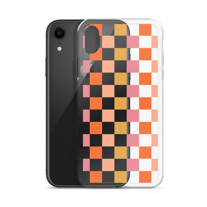 Retro Checkered iPhone Clear Case - HypeSheriff
