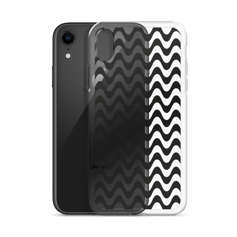 Black Liquid Swirl Abstract iPhone Case