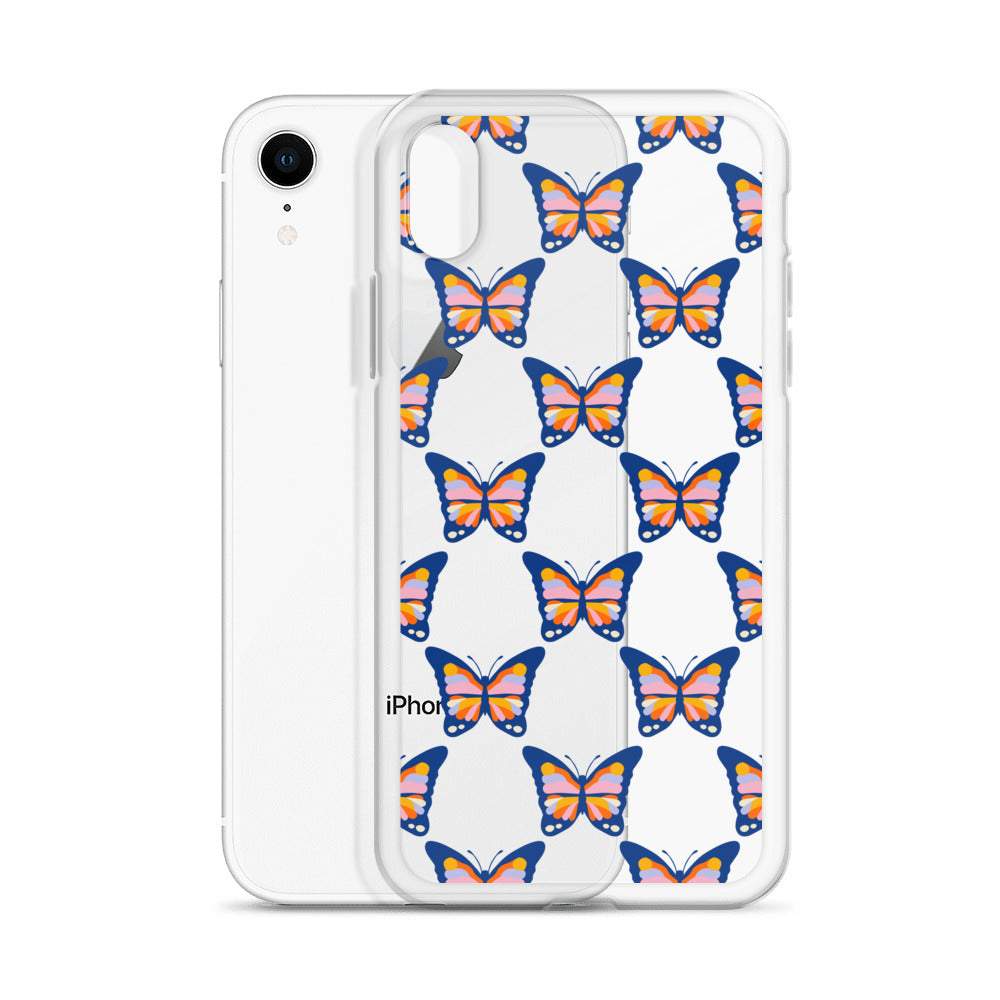 Butterfly Pattern iPhone Clear Case - HypeSheriff