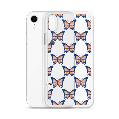 Butterfly Pattern iPhone Clear Case - HypeSheriff