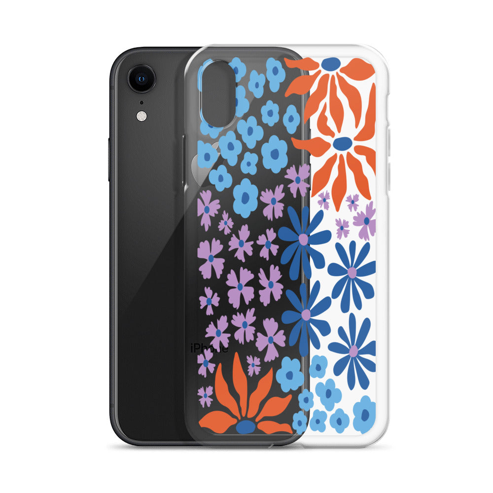 Retro Flowers Botanical Pattern iPhone Case