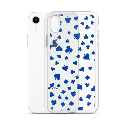 Blue Cards Pattern iPhone Case