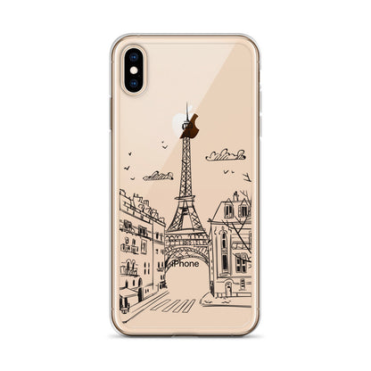 Paris Line Art iPhone Clear Case