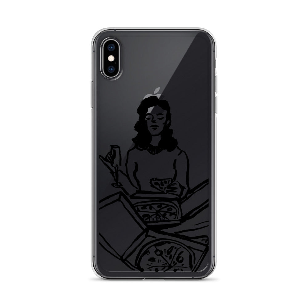 Pizza Lover, Food Lover, Clear iPhone Case - HypeSheriff