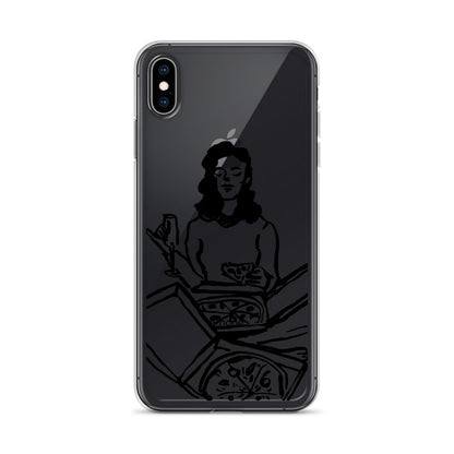 Pizza Lover, Food Lover, Clear iPhone Case - HypeSheriff