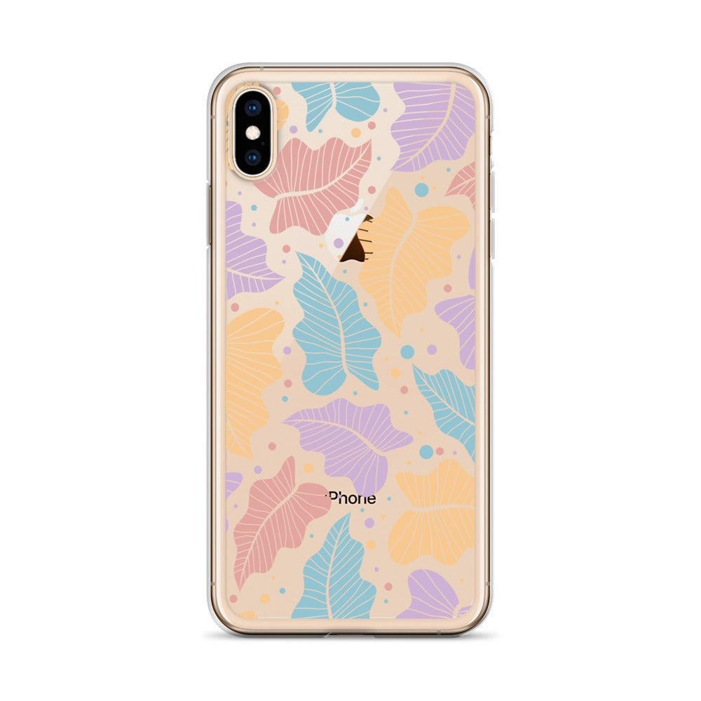 Pastel Colorful Leaves Botanical iPhone Case