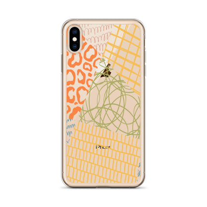 Abstract Scandinavian Clear iPhone Case