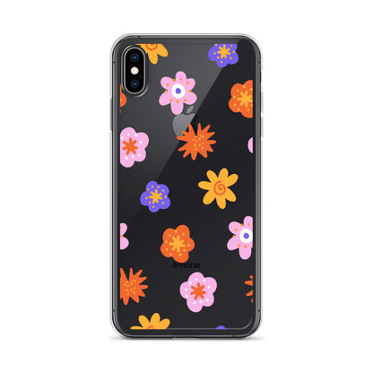Colorful Retro Flowers 50s iPhone Case