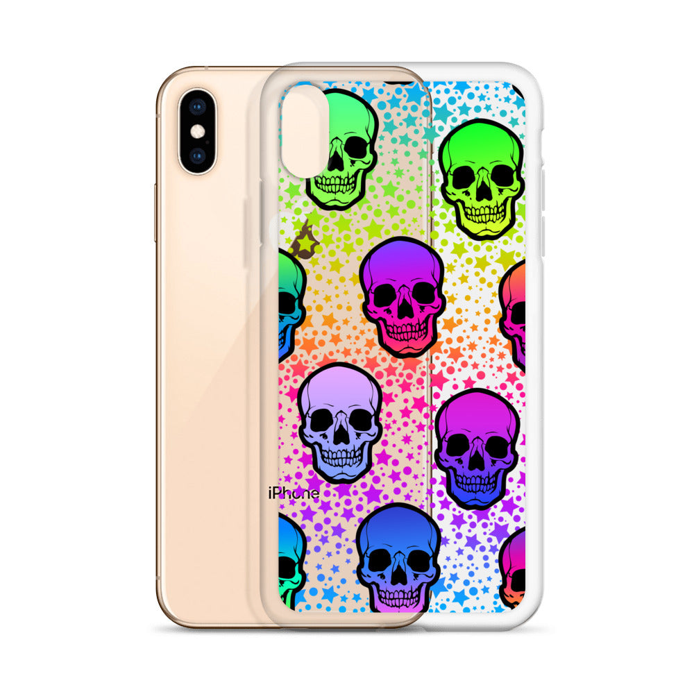 Neon Psychodelic Skull iPhone Case - HypeSheriff