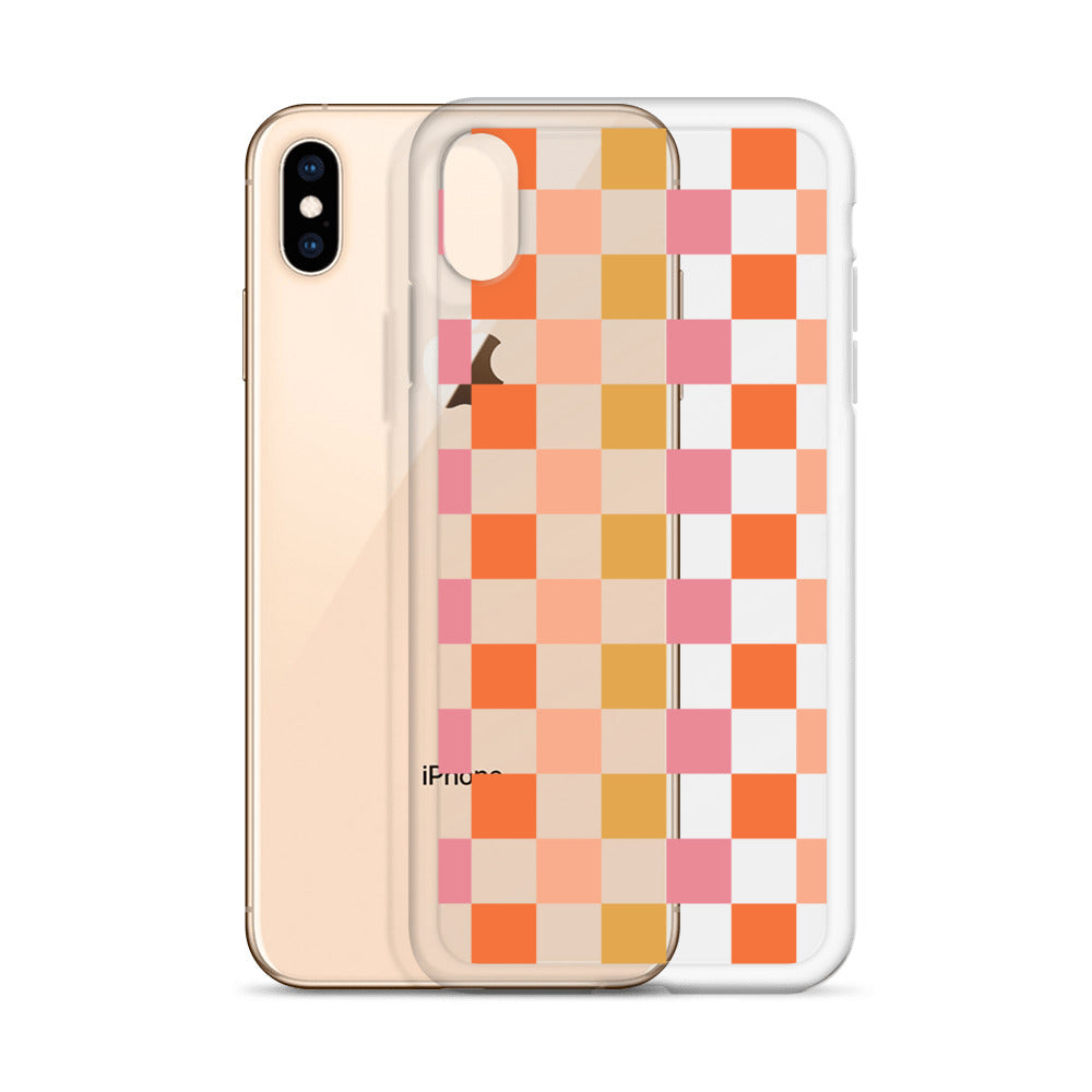 Retro Checkered iPhone Clear Case - HypeSheriff