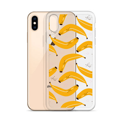 Bananas Pattern iPhone Clear Case - HypeSheriff