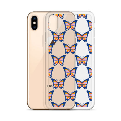Butterfly Pattern iPhone Clear Case - HypeSheriff
