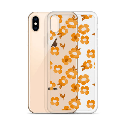 Yellow Floral iPhone Clear Case