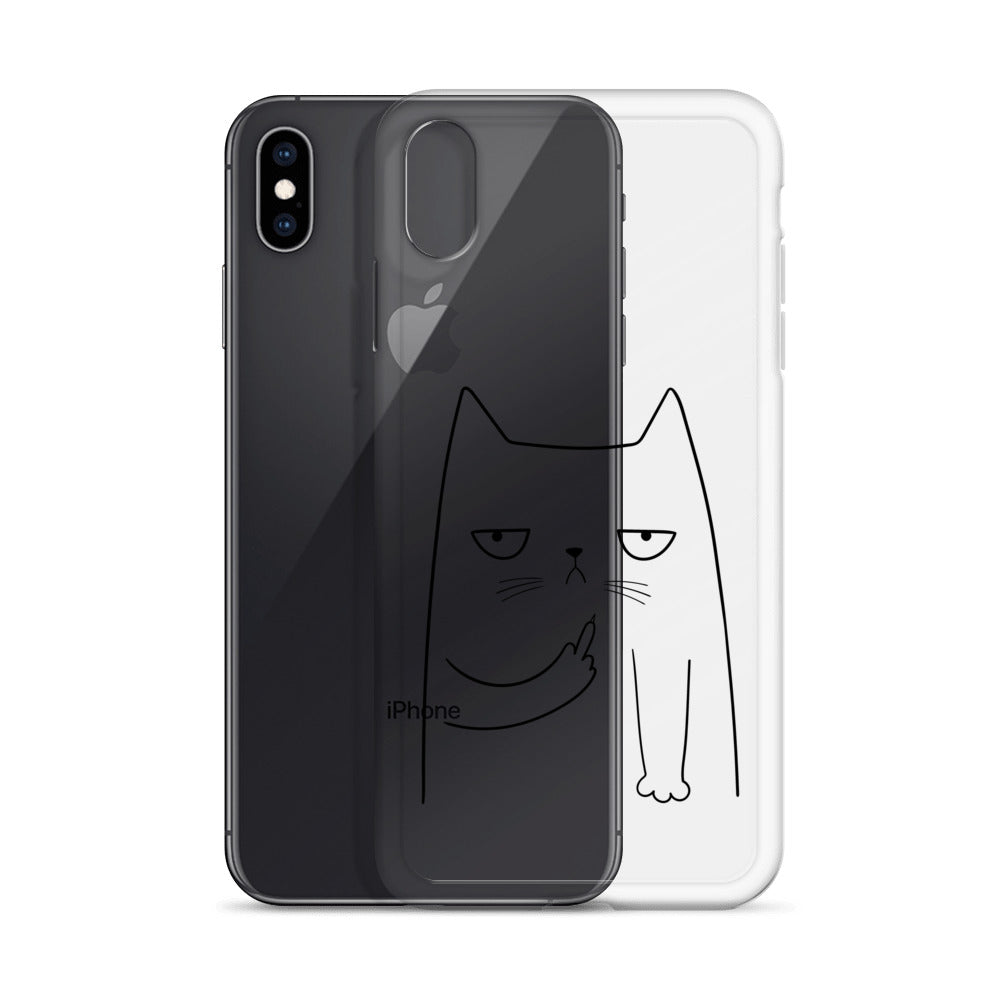 Cute Cat iPhone Clear Case - HypeSheriff