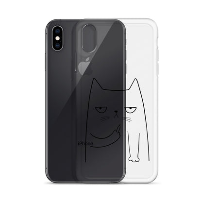 Cute Cat iPhone Clear Case - HypeSheriff
