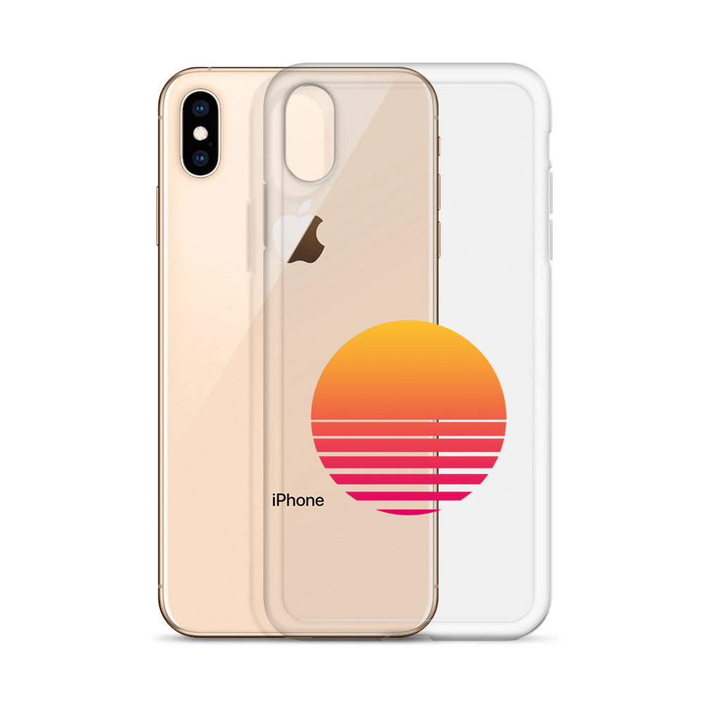 Cyberpunk Sunset Clear iPhone Case