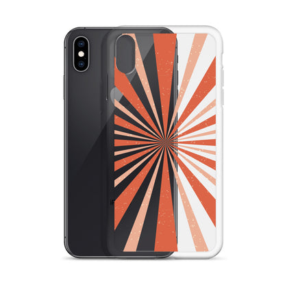 Retro Peach Rainbow 70s iPhone Case