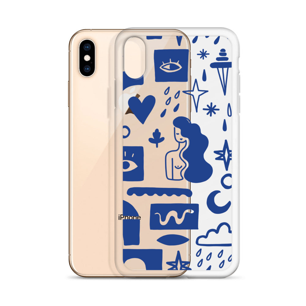 Blue Abstract iPhone Case