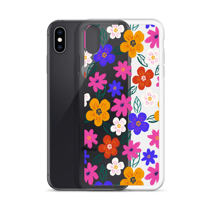 Colorful Hand drawn Flowers iPhone Case