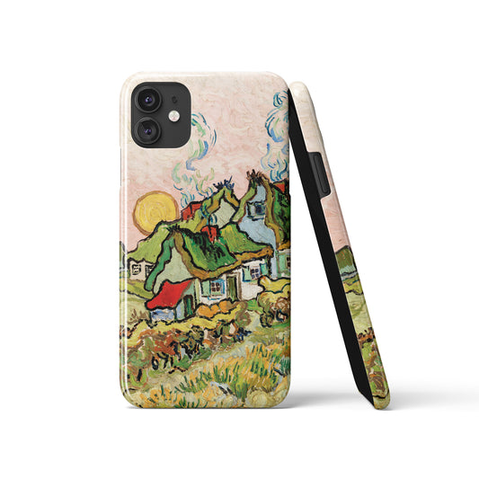 Houses and Figure by Vincent Van Gogh - iPhone Case