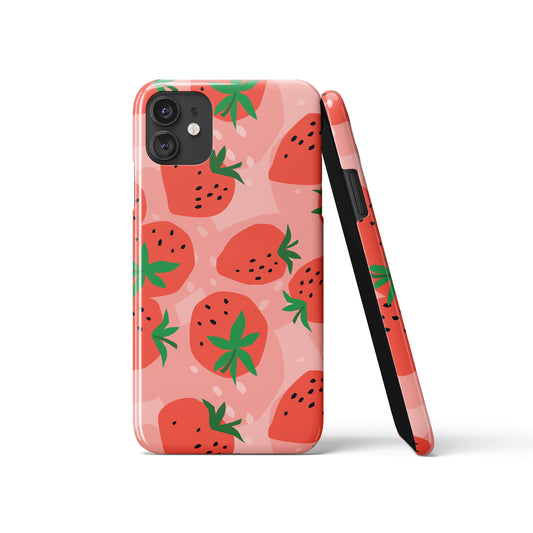 iPhone 12 case with cute strawberry pattern