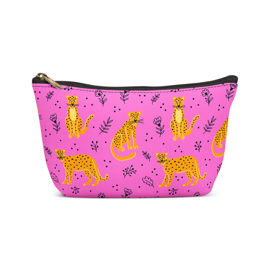Abstract leopard pattern fuchsia Make-Up Pouch