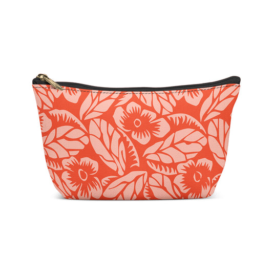 Pink and Red Floral Make-up Bag