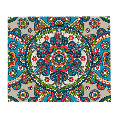 Ornamental Mandala Throw Blanket