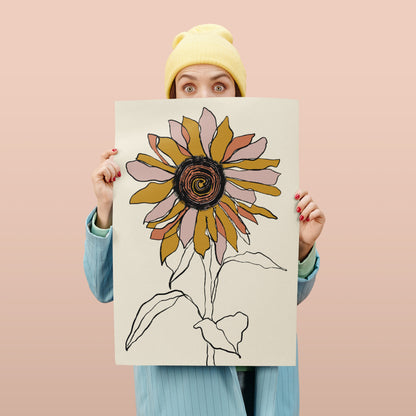 Sunflower Drawing Print