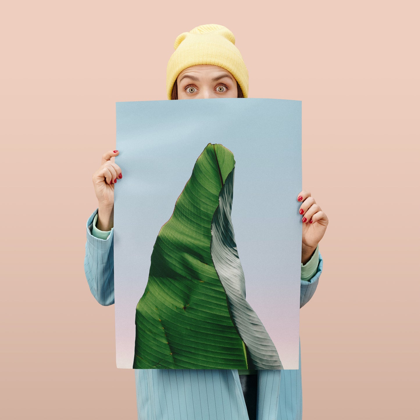 Artistic Banana Leaf Poster