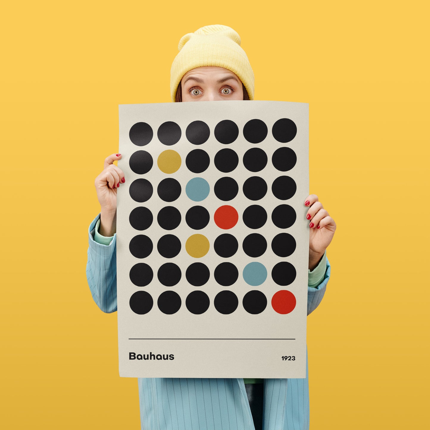 Minimalist Bauhaus Dots Poster