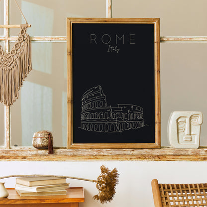 Rome - Colosseum Line Art Poster