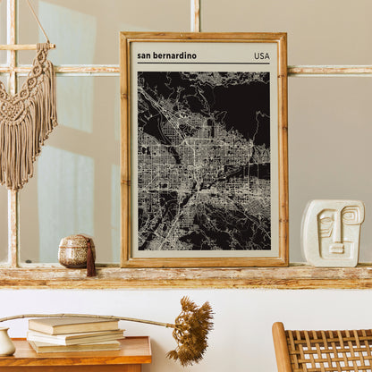 San Bernardino - USA, City Map Poster