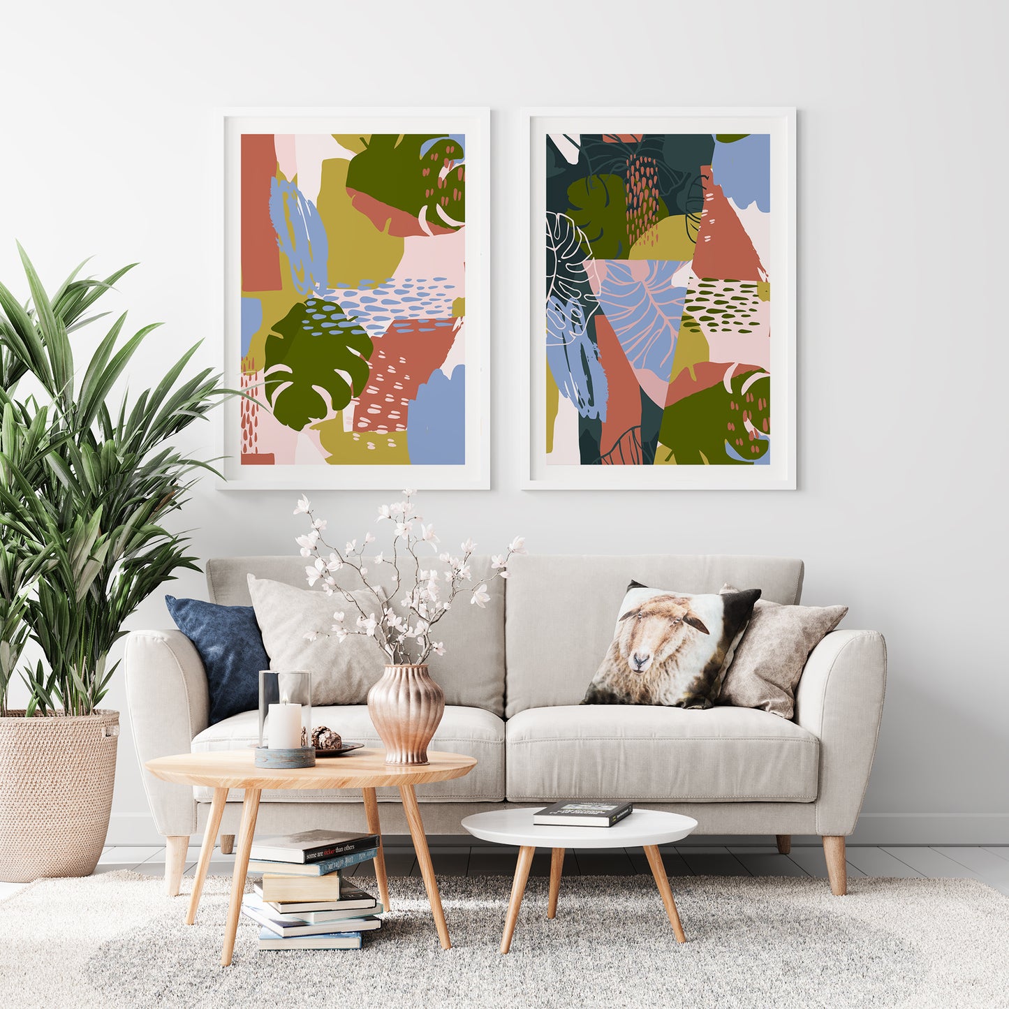 Set of 2 Monstera Art Prints