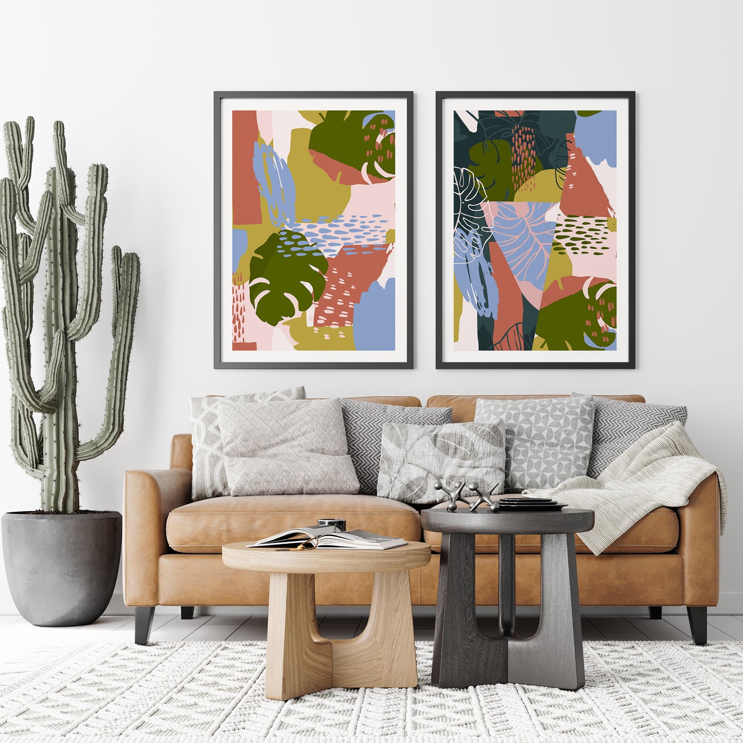 Set of 2 Monstera Art Prints