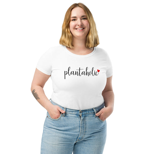 Plantoholic White Casual Fitted T-Shirt