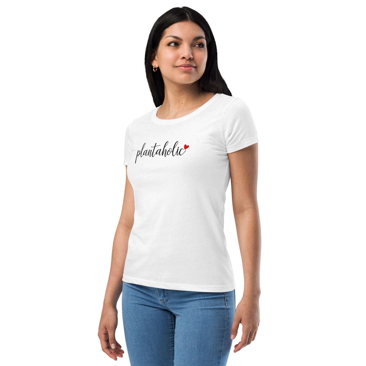 Plantoholic White Casual Fitted T-Shirt