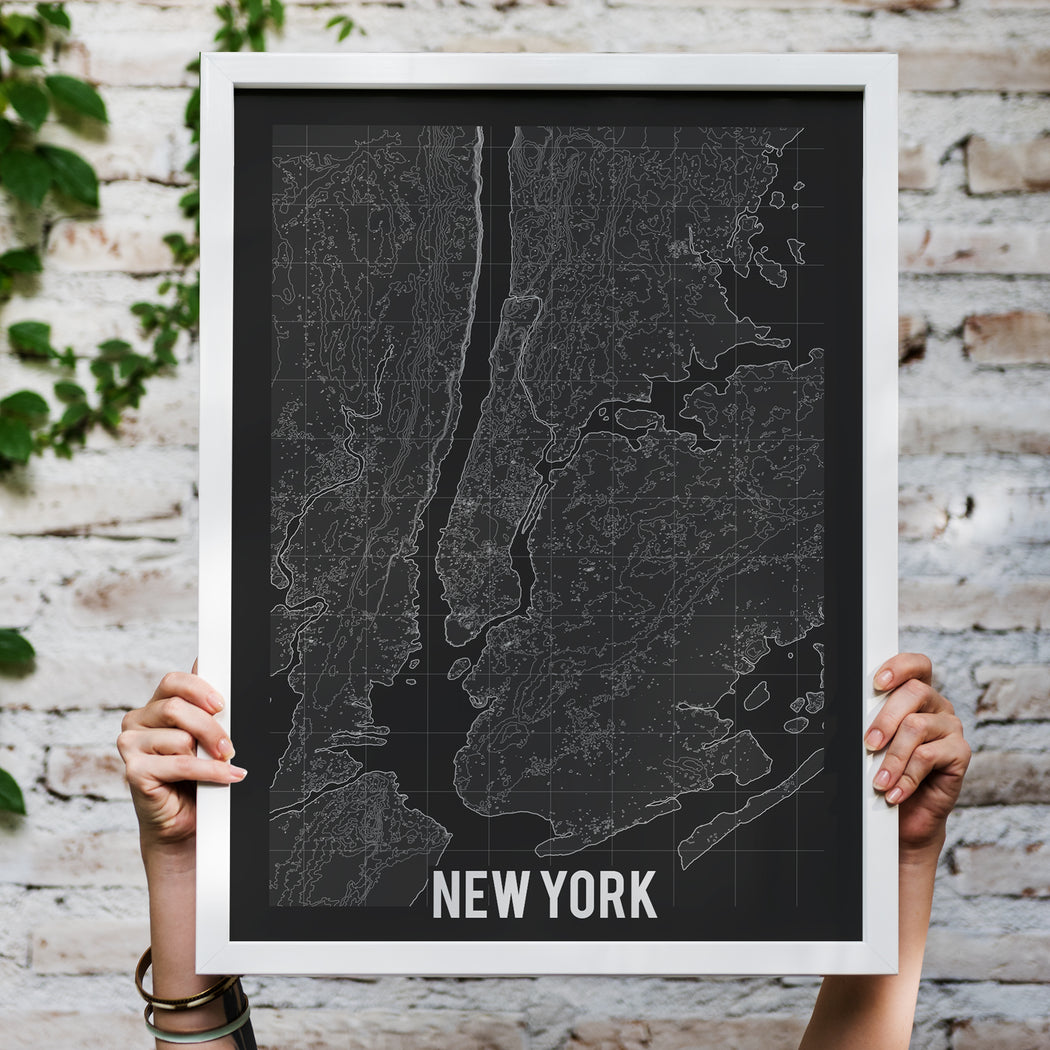 Minimalist New York Map Poster
