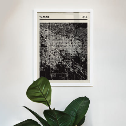 Tucson USA - City Map Poster