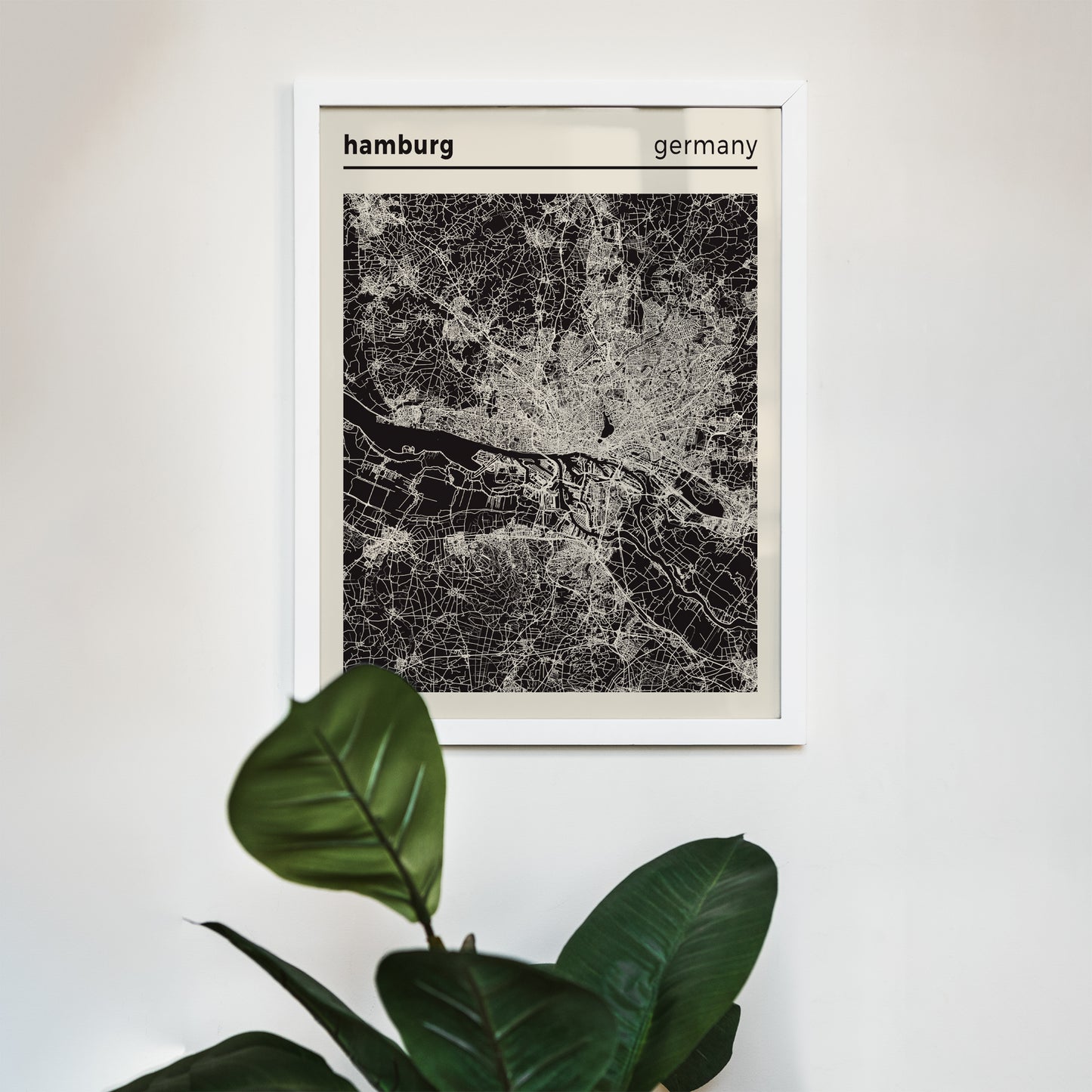 Hamburg, Germany - Map Poster