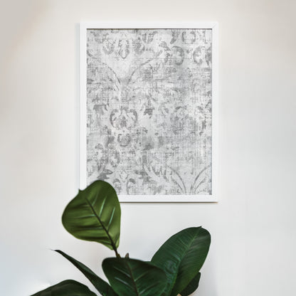 Monochrome Scandinavian Floral Poster